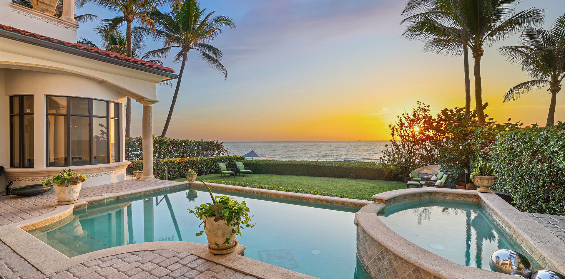 Luxury oceanfront estate in Highland Beach, Florida represented by Michael Weiss.