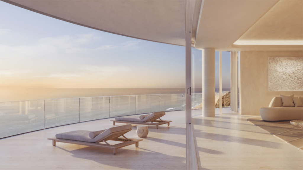 Architectural detail at The Shore Club, a South Florida luxury development represented by Douglas Elliman Development Marketing.